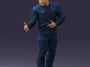 man in charisma pose 0096 3d print ready 3D Print Model