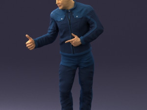 man in charisma pose 0096 3d print ready 3D Print Model