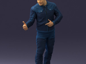 man in charisma pose 0096 3d print ready 3D Print Model