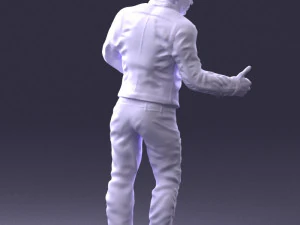 000430 Casual Male Character Thumbs Up Pose 3D Scan 3dp 3D Print Model