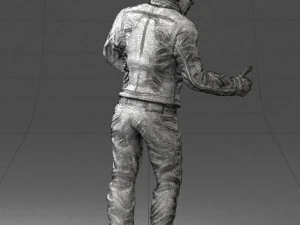000430 Casual Male Character Thumbs Up Pose 3D Scan 3dp 3D Print Model