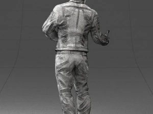 000430 Casual Male Character Thumbs Up Pose 3D Scan 3dp 3D Print Model
