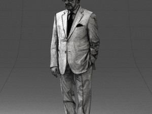 man in glasses 0097 3D Модель