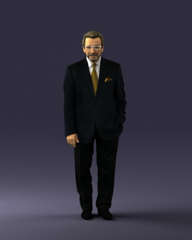 man in glasses 0097 3d print ready 3D Print Model .c4d .max .obj .3ds .fbx .stl .blend 