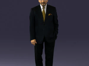 000431 Businessman Male Character in Suit Standing Pose 3D Scan 3dp 3D Print Model