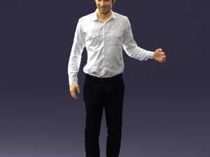 000433 Business Casual Male Character Talking Gesture 3D Scan 3dp 3D Print Model