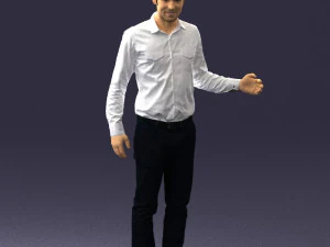 000433 Business Casual Male Character Talking Gesture 3D Scan 3dp 3D Print Model
