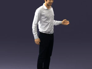 000433 Business Casual Male Character Talking Gesture 3D Scan 3dp 3D Print Model
