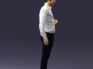 000433 Business Casual Male Character Talking Gesture 3D Scan 3dp 3D Print Model