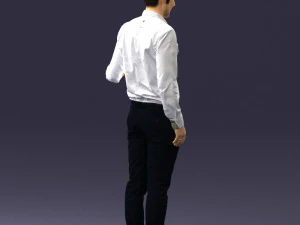 000433 Business Casual Male Character Talking Gesture 3D Scan 3dp 3D Print Model