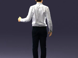 000433 Business Casual Male Character Talking Gesture 3D Scan 3dp 3D Print Model