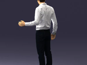 000433 Business Casual Male Character Talking Gesture 3D Scan 3dp 3D Print Model