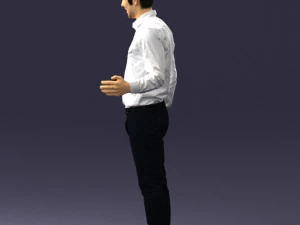 000433 Business Casual Male Character Talking Gesture 3D Scan 3dp 3D Print Model