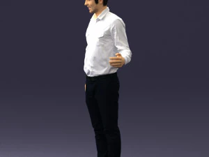 000433 Business Casual Male Character Talking Gesture 3D Scan 3dp 3D Print Model