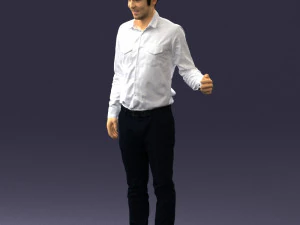 000433 Business Casual Male Character Talking Gesture 3D Scan 3dp 3D Print Model