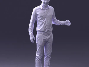 000433 Business Casual Male Character Talking Gesture 3D Scan 3dp 3D Print Model