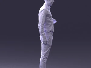 000433 Business Casual Male Character Talking Gesture 3D Scan 3dp 3D Print Model