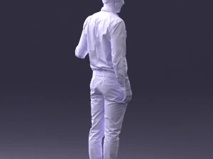 000433 Business Casual Male Character Talking Gesture 3D Scan 3dp 3D Print Model