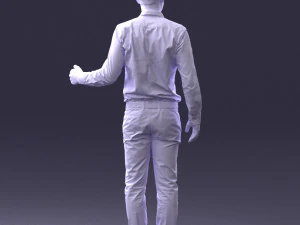 000433 Business Casual Male Character Talking Gesture 3D Scan 3dp 3D Print Model