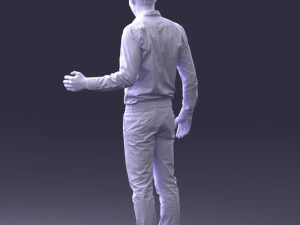 000433 Business Casual Male Character Talking Gesture 3D Scan 3dp 3D Print Model