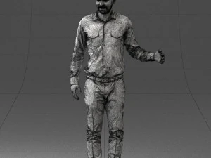 000433 Business Casual Male Character Talking Gesture 3D Scan 3dp 3D Print Model