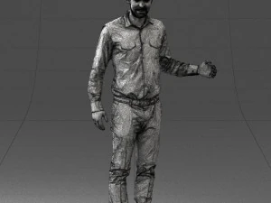000433 Business Casual Male Character Talking Gesture 3D Scan 3dp 3D Print Model