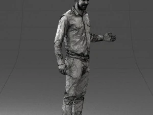 000433 Business Casual Male Character Talking Gesture 3D Scan 3dp 3D Print Model