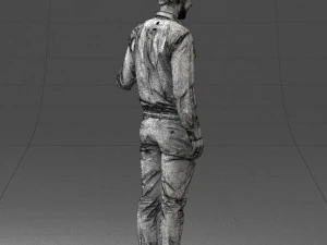 000433 Business Casual Male Character Talking Gesture 3D Scan 3dp 3D Print Model