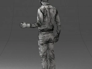 000433 Business Casual Male Character Talking Gesture 3D Scan 3dp 3D Print Model