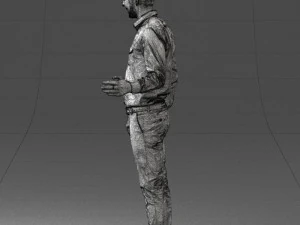 000433 Business Casual Male Character Talking Gesture 3D Scan 3dp 3D Print Model