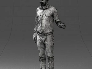 000433 Business Casual Male Character Talking Gesture 3D Scan 3dp 3D Print Model