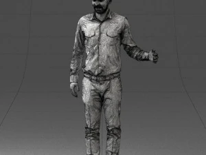 000433 Business Casual Male Character Talking Gesture 3D Scan 3dp 3D Print Model