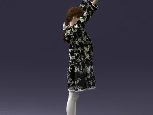 000432 Little Girl Character Victory Pose 3D Scan 3D Model