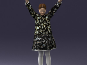 girl in peace pose 0098 3d print ready 3D Print Model