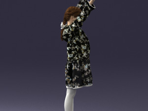 girl in peace pose 0098 3d print ready 3D-Druckmodell