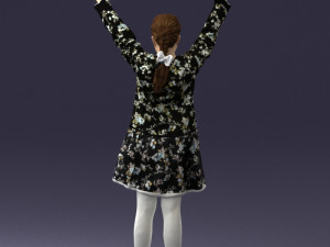 girl in peace pose 0098 3d print ready 3D-Druckmodell