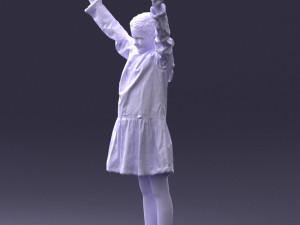 girl in peace pose 0098 3d print ready 3D-Druckmodell