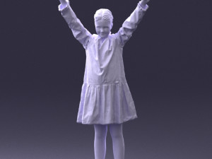 girl in peace pose 0098 3d print ready 3D-Druckmodell