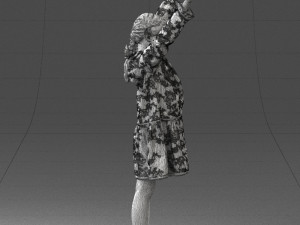 girl in peace pose 0098 3d print ready 3D-Druckmodell