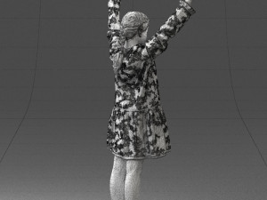 girl in peace pose 0098 3d print ready 3D-Druckmodell