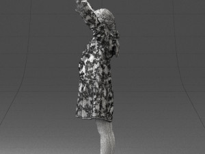 girl in peace pose 0098 3d print ready 3D-Druckmodell