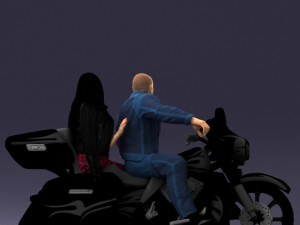 man girl and bike 0094 Modelo 3D
