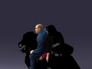 man girl and bike 0094 Modelo 3D