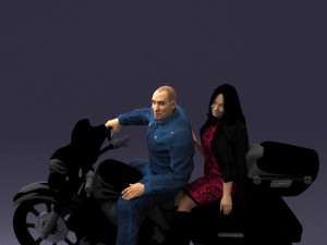 man girl and bike 0094 Modelo 3D