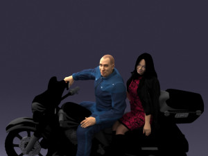 man girl and bike 0094 3d print ready 3Dプリントモデル