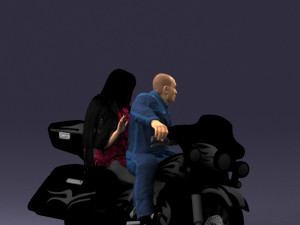 man girl and bike 0094 3d print ready 3D-printmodel