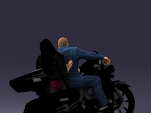 man girl and bike 0094 3d print ready 3D-printmodel