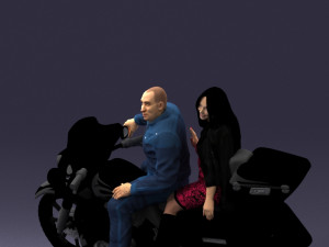 man girl and bike 0094 3d print ready 3D-printmodel