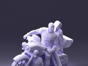 man girl and bike 0094 3d print ready 3D-printmodel