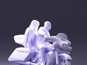 man girl and bike 0094 3d print ready 3D-printmodel